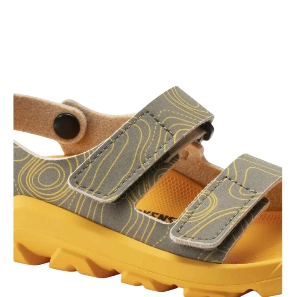 Birkenstock Kids Sandals - Yellow and Gray Khaki Size 34 NEW US 3-3.5